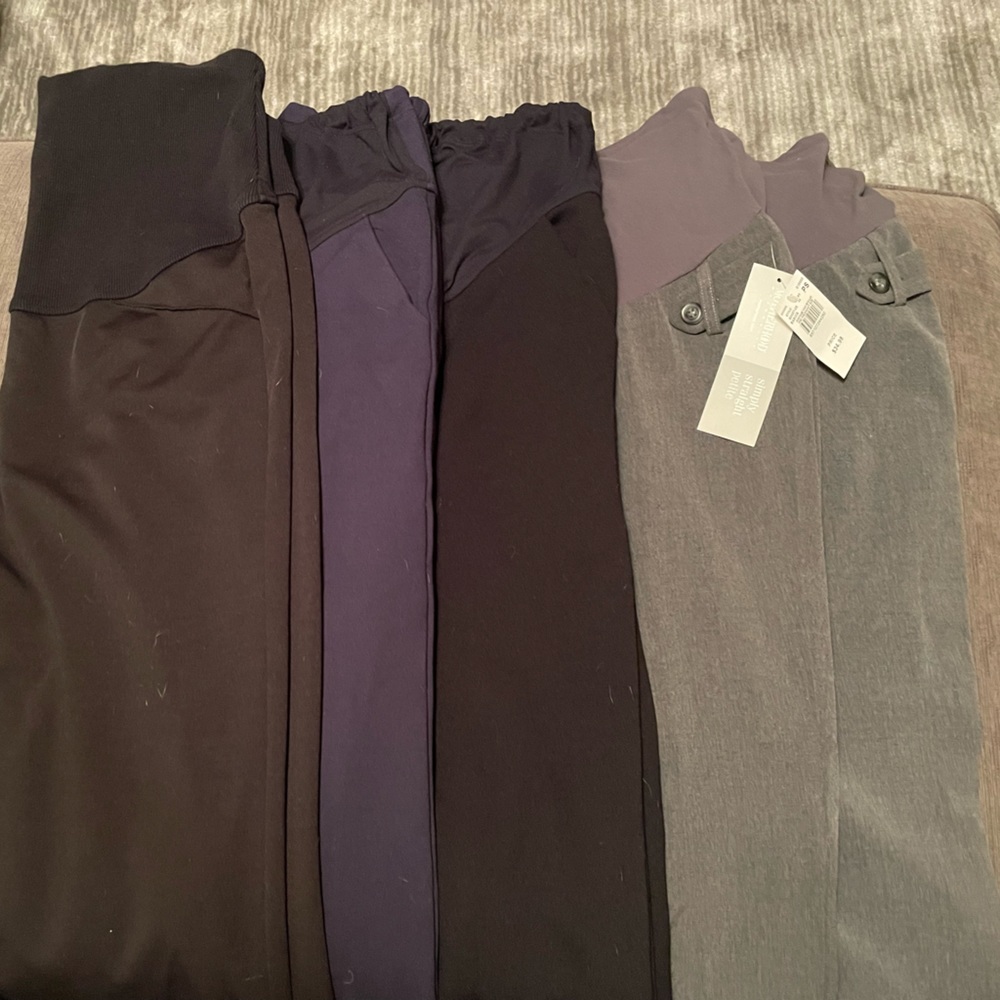 Lot of 5 maternity work pants petite